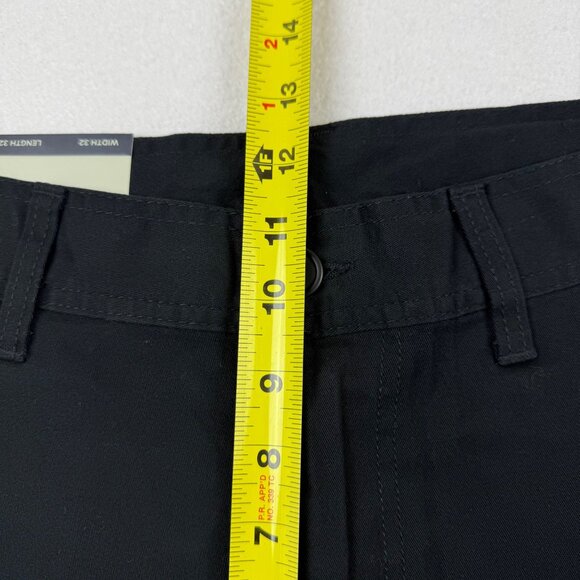 Hallstatt Men's Stretch Standard Fit Tapered Black Chino Pants Size 32x32 NWT - Picture 7 of 9